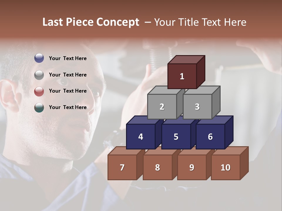 A Man Working On A Car In A Garage PowerPoint Template