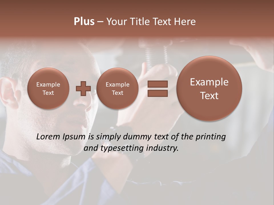 A Man Working On A Car In A Garage PowerPoint Template