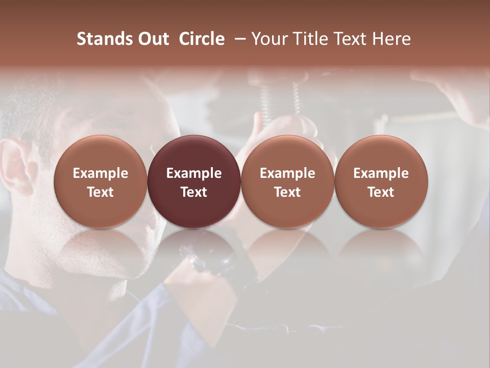 A Man Working On A Car In A Garage PowerPoint Template