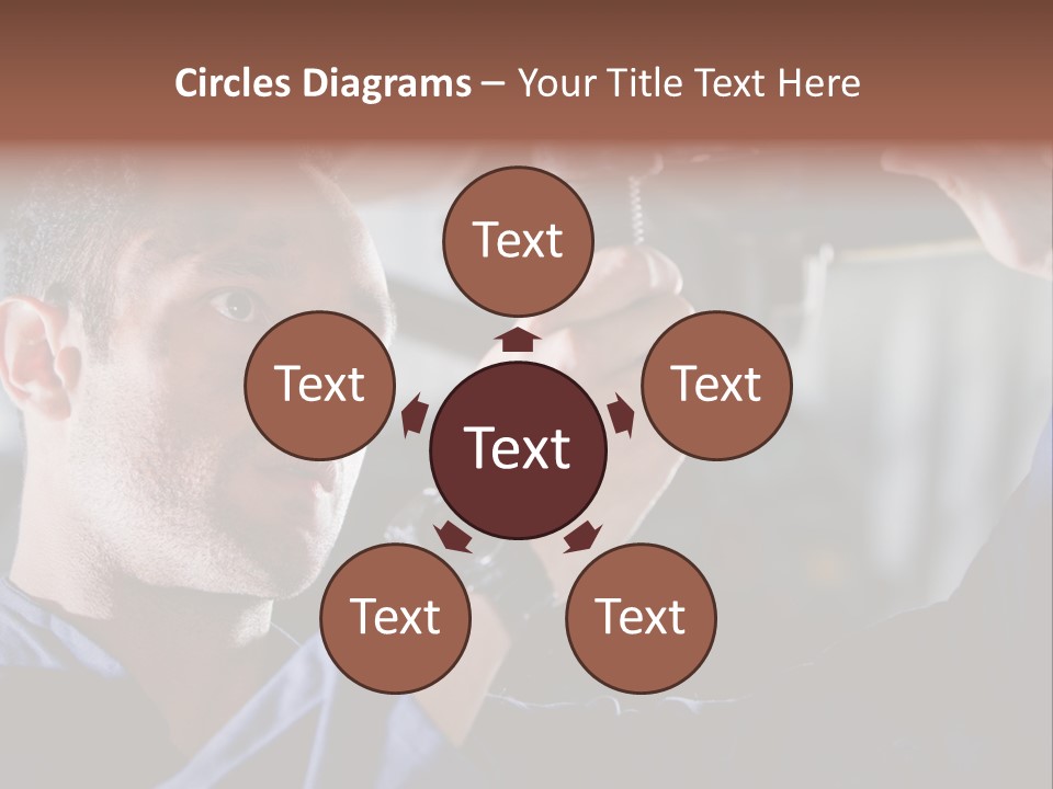 A Man Working On A Car In A Garage PowerPoint Template