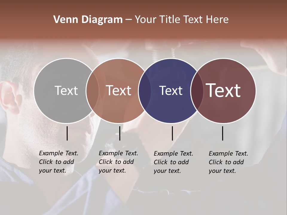 A Man Working On A Car In A Garage PowerPoint Template