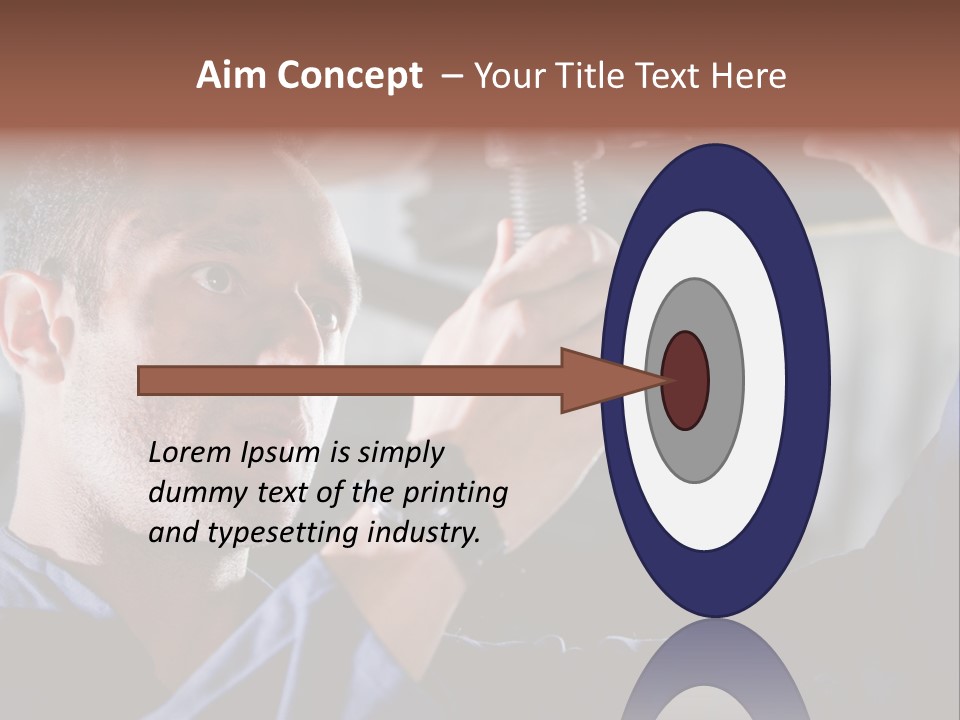 A Man Working On A Car In A Garage PowerPoint Template