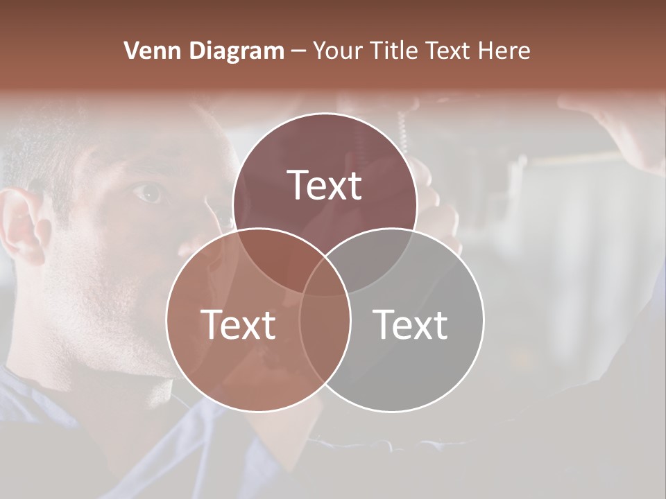 A Man Working On A Car In A Garage PowerPoint Template