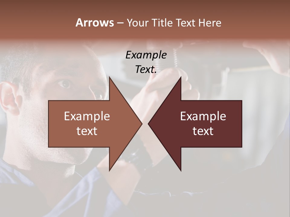 A Man Working On A Car In A Garage PowerPoint Template