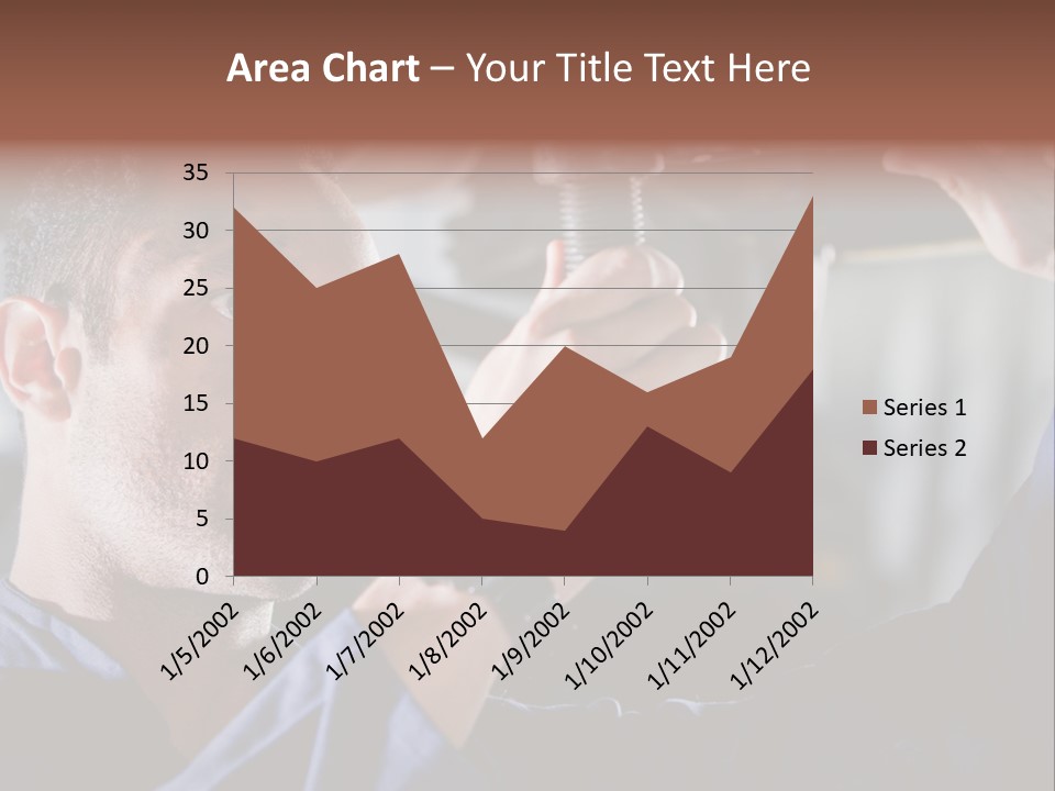 A Man Working On A Car In A Garage PowerPoint Template