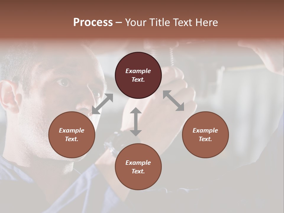 A Man Working On A Car In A Garage PowerPoint Template