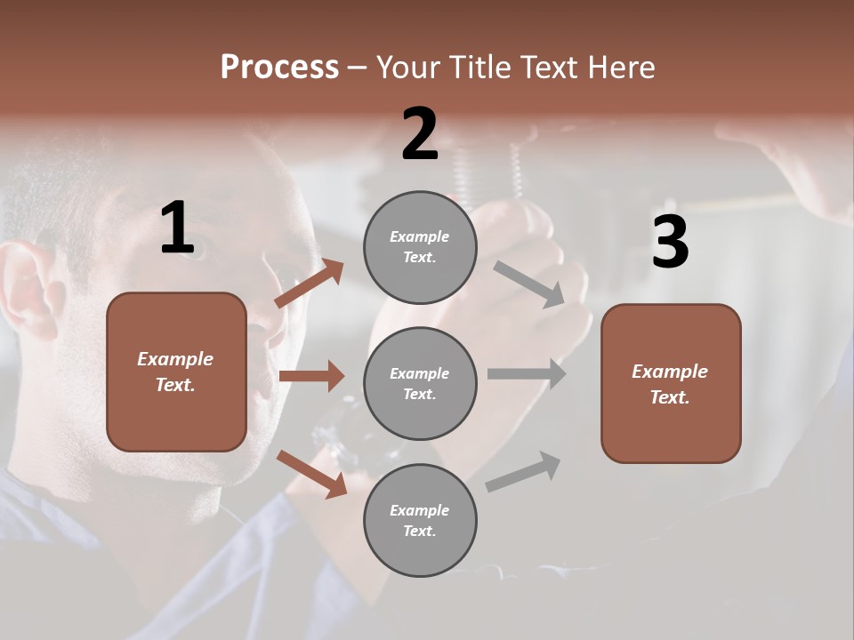 A Man Working On A Car In A Garage PowerPoint Template