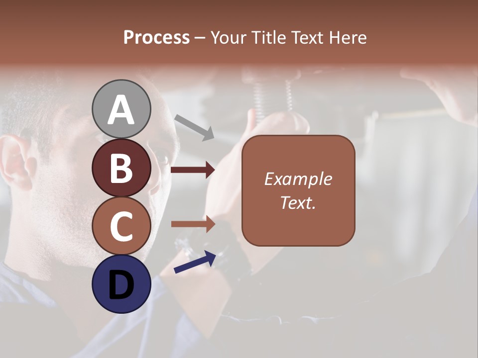 A Man Working On A Car In A Garage PowerPoint Template