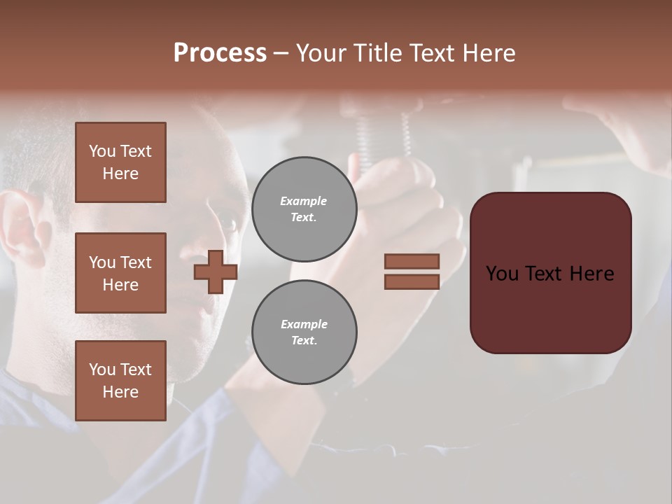 A Man Working On A Car In A Garage PowerPoint Template