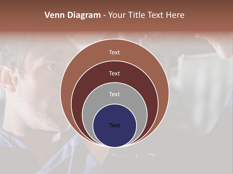 A Man Working On A Car In A Garage PowerPoint Template