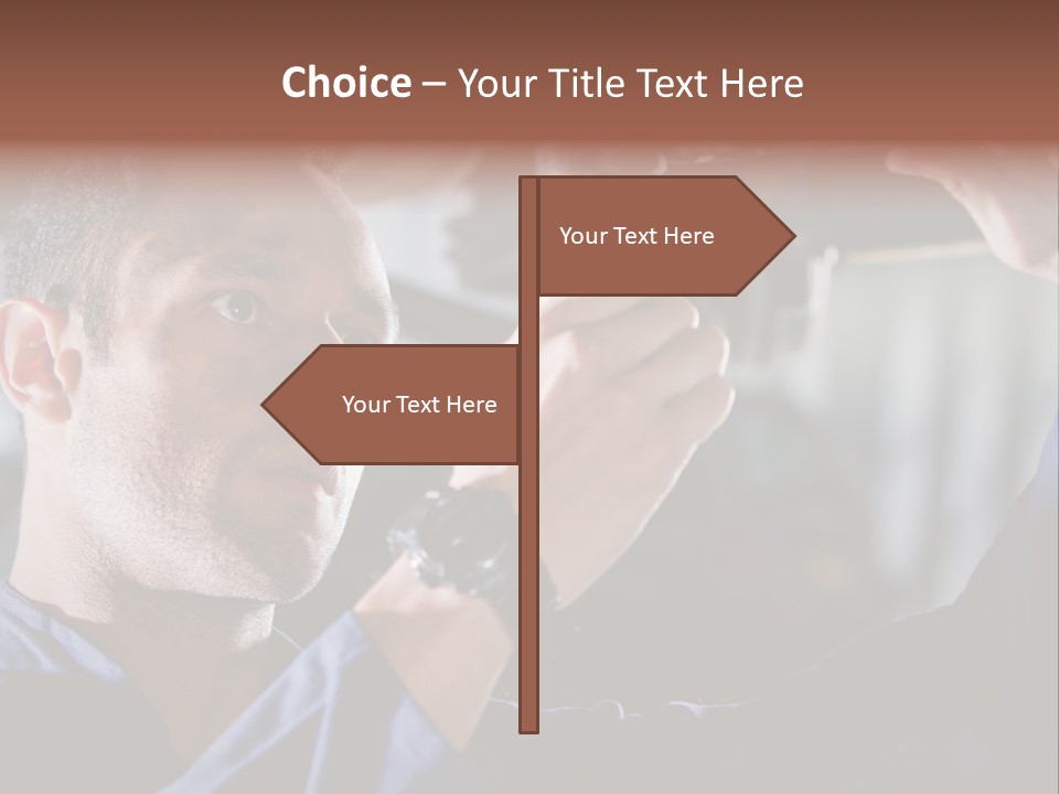 A Man Working On A Car In A Garage PowerPoint Template
