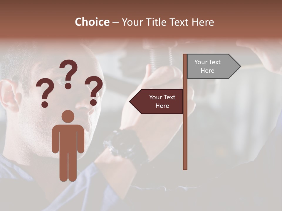 A Man Working On A Car In A Garage PowerPoint Template
