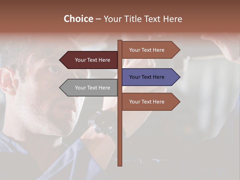 A Man Working On A Car In A Garage PowerPoint Template