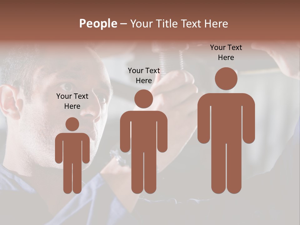 A Man Working On A Car In A Garage PowerPoint Template