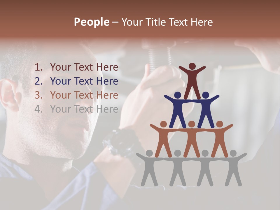A Man Working On A Car In A Garage PowerPoint Template