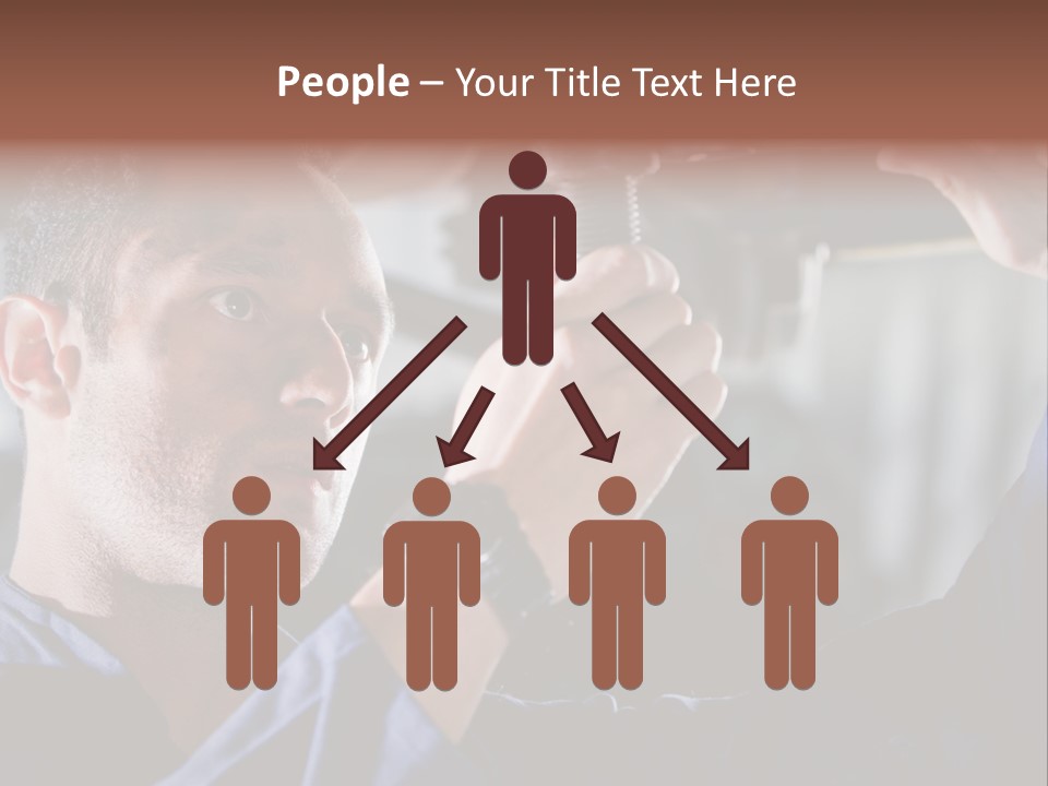 A Man Working On A Car In A Garage PowerPoint Template