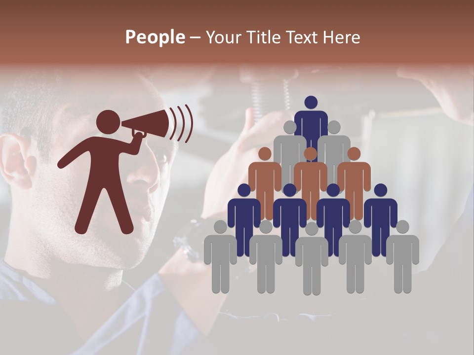 A Man Working On A Car In A Garage PowerPoint Template