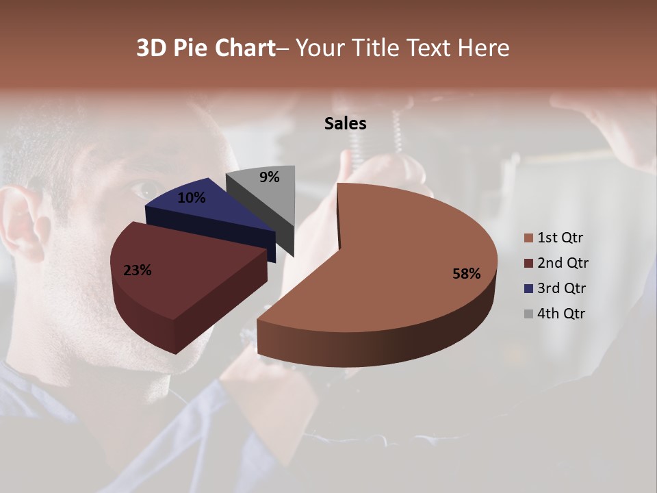 A Man Working On A Car In A Garage PowerPoint Template