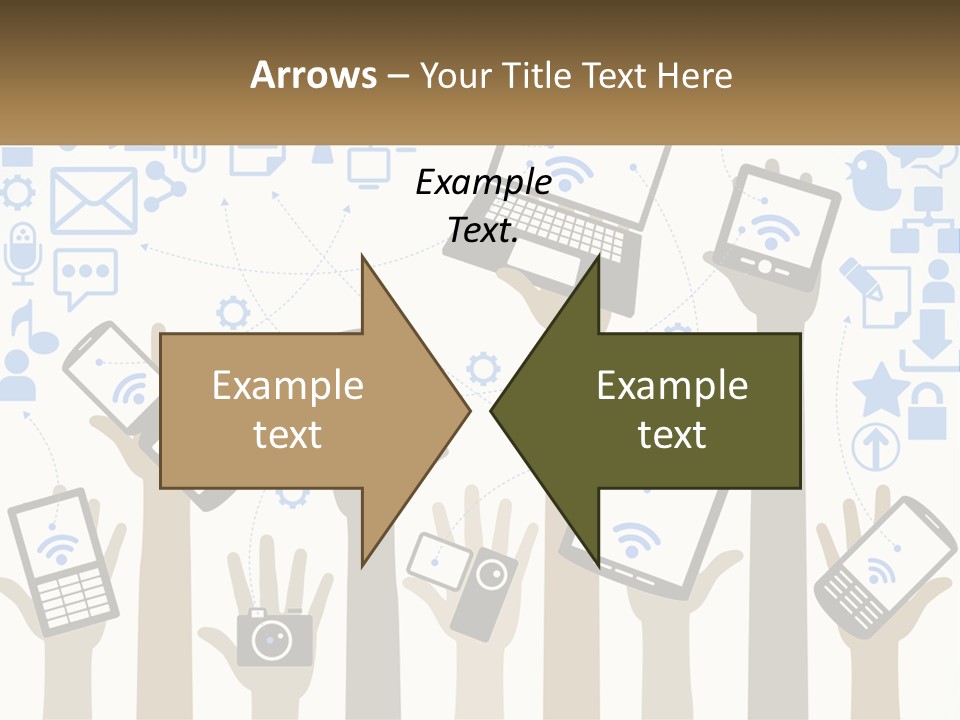 A Group Of People Holding Up Their Cell Phones PowerPoint Template