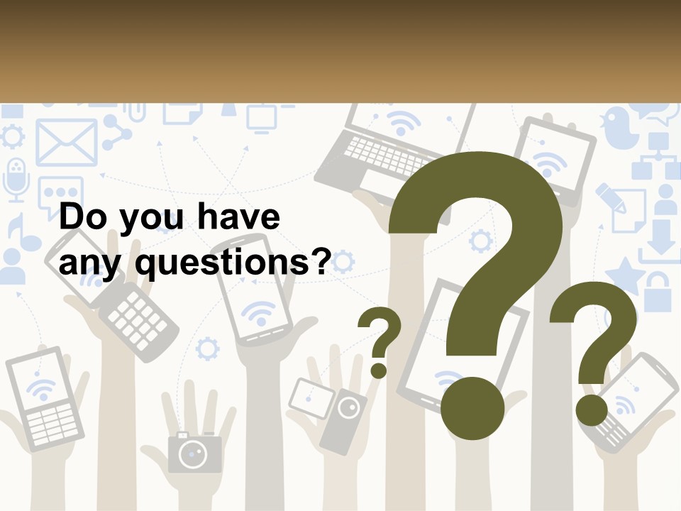 A Group Of People Holding Up Their Cell Phones PowerPoint Template