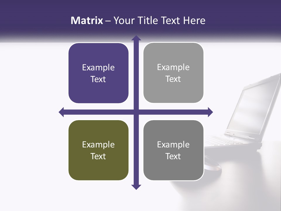 A Laptop Computer Sitting On Top Of A Desk PowerPoint Template