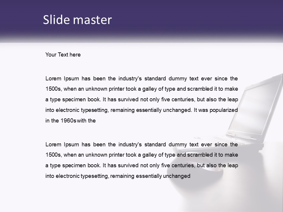 A Laptop Computer Sitting On Top Of A Desk PowerPoint Template