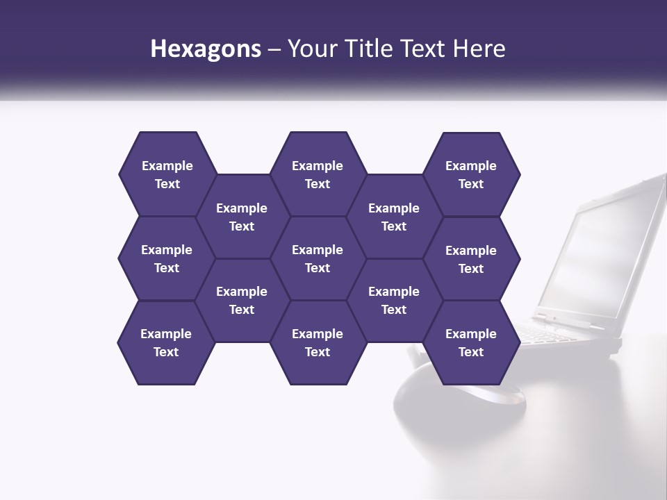 A Laptop Computer Sitting On Top Of A Desk PowerPoint Template