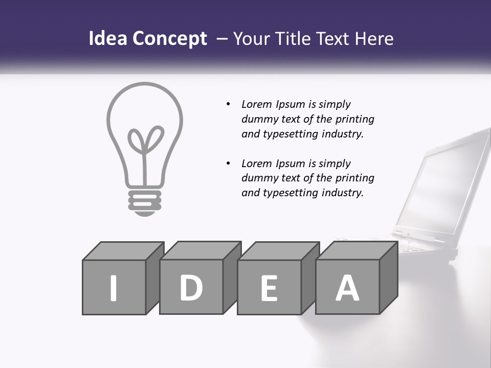A Laptop Computer Sitting On Top Of A Desk PowerPoint Template