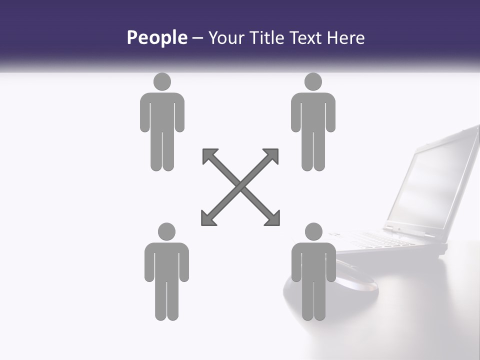 A Laptop Computer Sitting On Top Of A Desk PowerPoint Template
