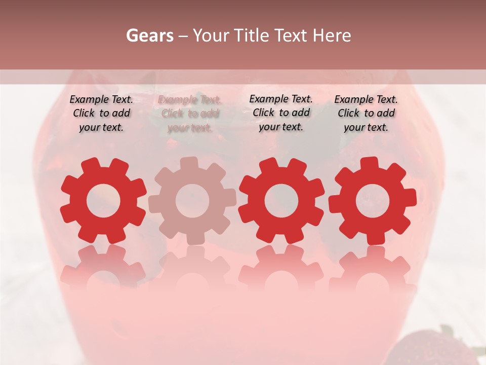 A Glass Jar Filled With Fruit On Top Of A Table PowerPoint Template