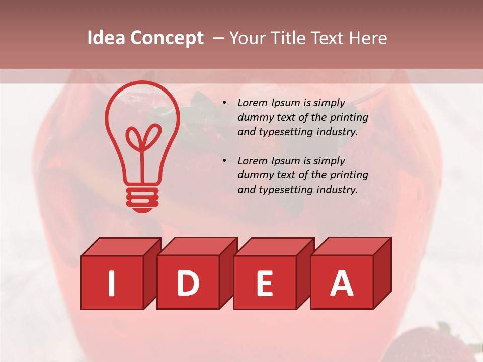 A Glass Jar Filled With Fruit On Top Of A Table PowerPoint Template