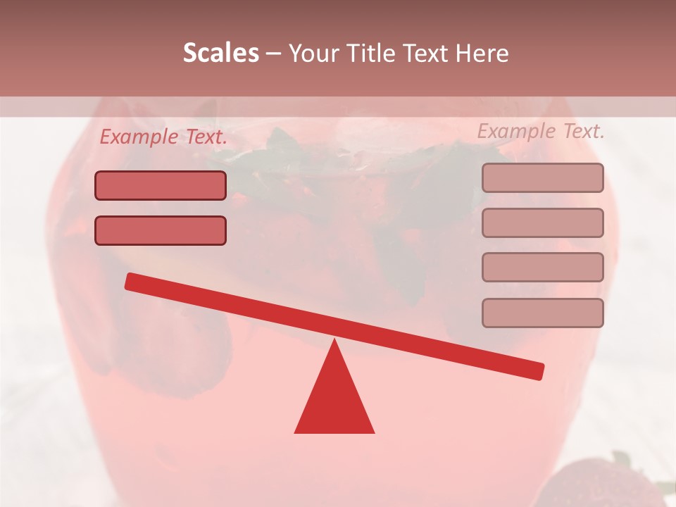 A Glass Jar Filled With Fruit On Top Of A Table PowerPoint Template