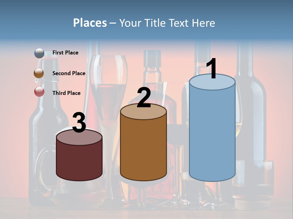 A Table Topped With Lots Of Bottles And Glasses PowerPoint Template