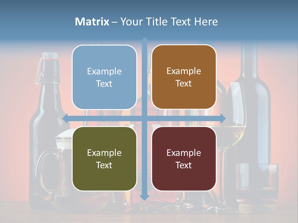A Table Topped With Lots Of Bottles And Glasses PowerPoint Template