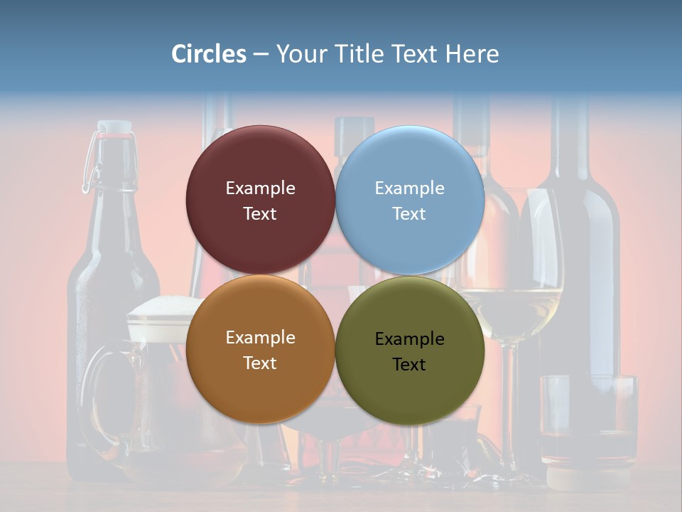 A Table Topped With Lots Of Bottles And Glasses PowerPoint Template