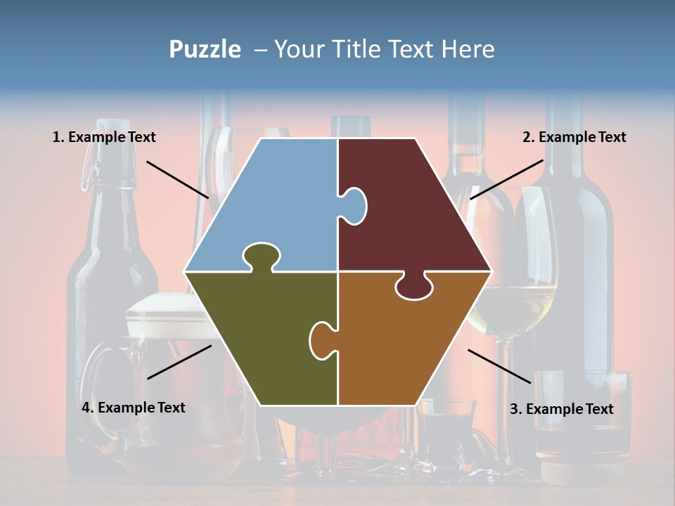 A Table Topped With Lots Of Bottles And Glasses PowerPoint Template