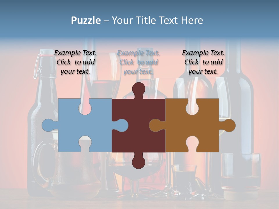 A Table Topped With Lots Of Bottles And Glasses PowerPoint Template