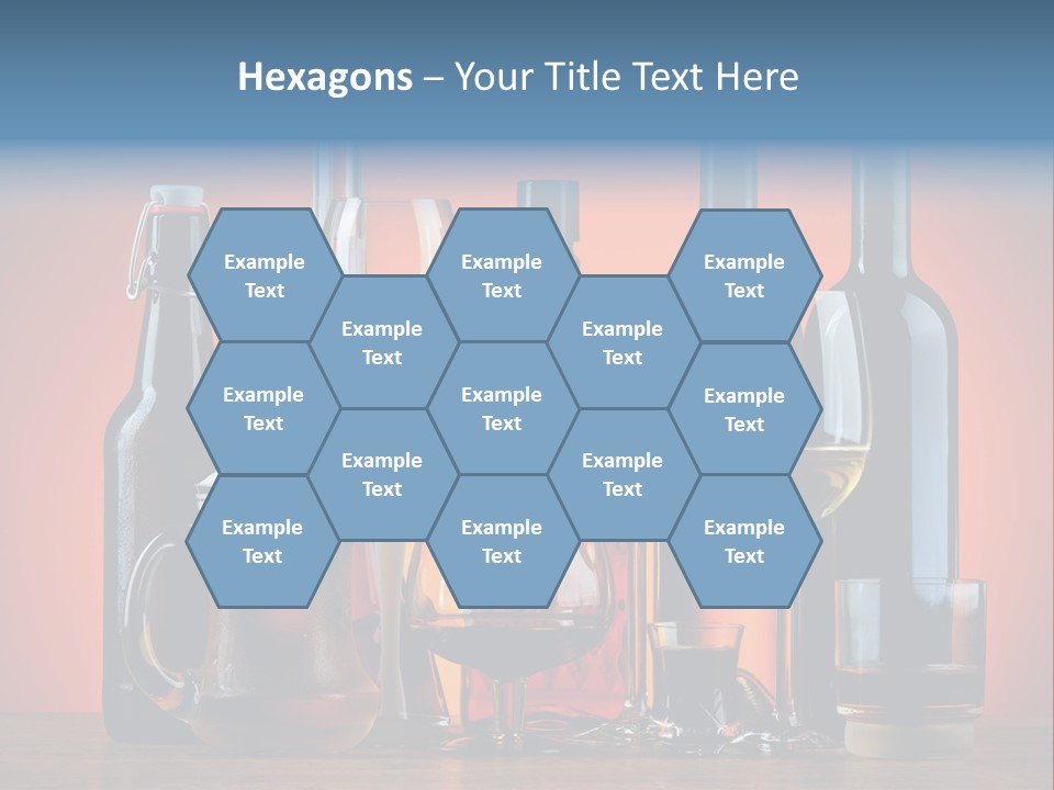 A Table Topped With Lots Of Bottles And Glasses PowerPoint Template