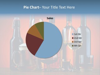 A Table Topped With Lots Of Bottles And Glasses PowerPoint Template