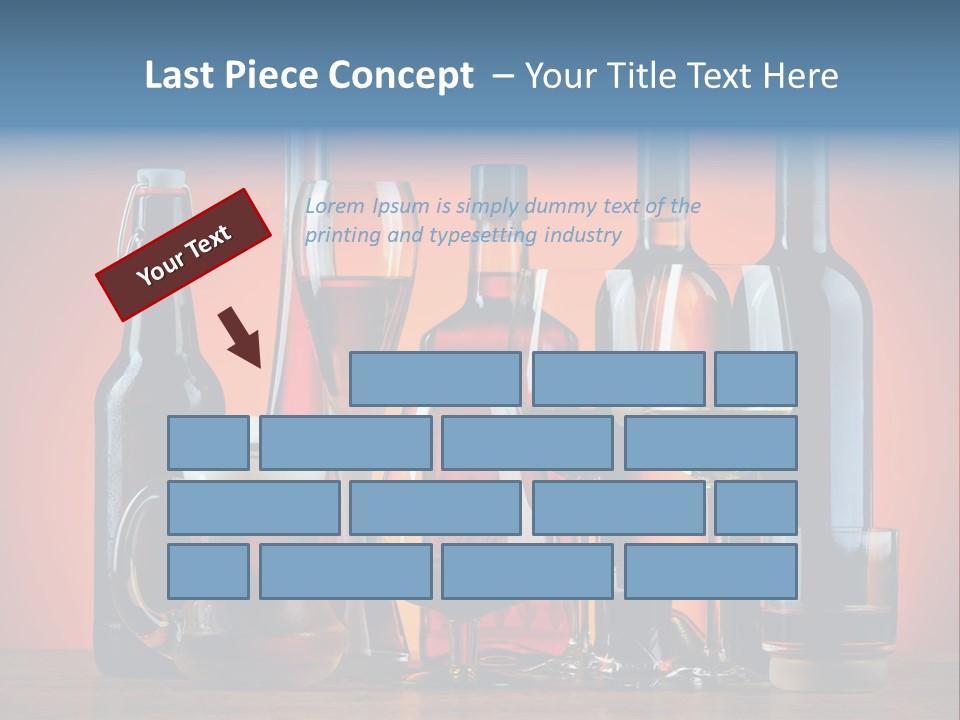 A Table Topped With Lots Of Bottles And Glasses PowerPoint Template