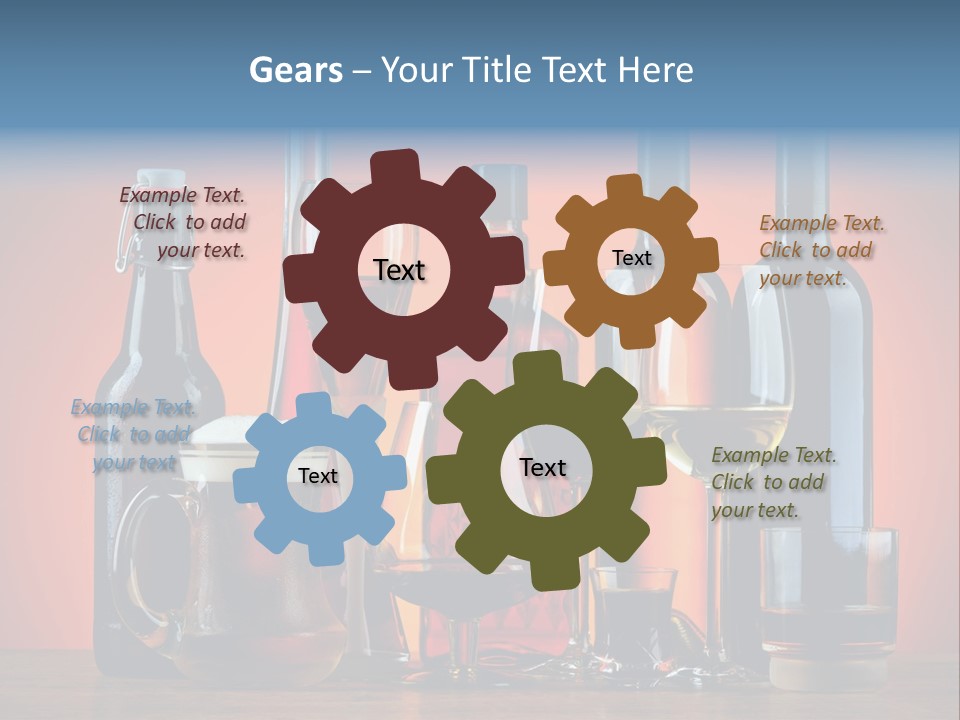 A Table Topped With Lots Of Bottles And Glasses PowerPoint Template