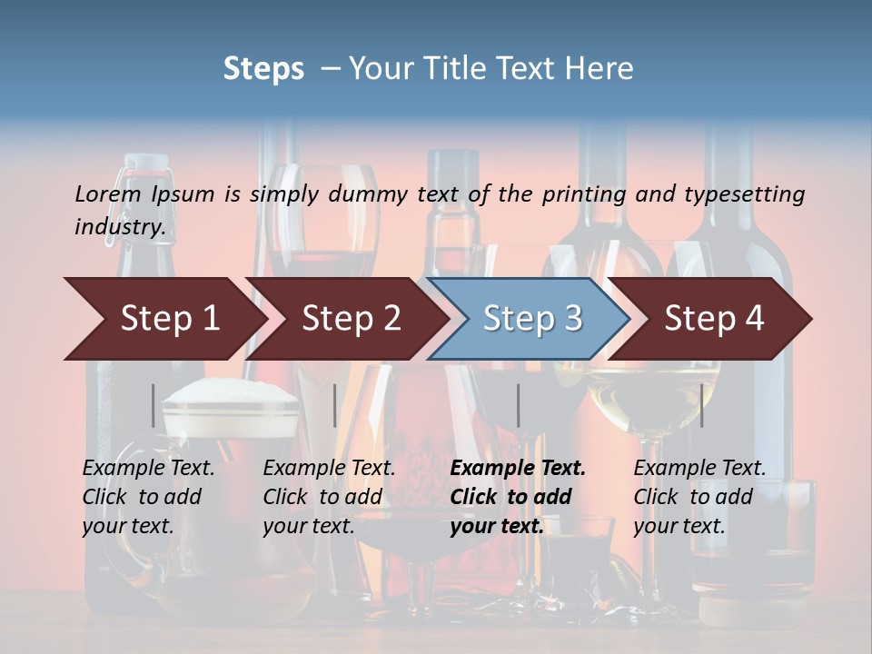 A Table Topped With Lots Of Bottles And Glasses PowerPoint Template
