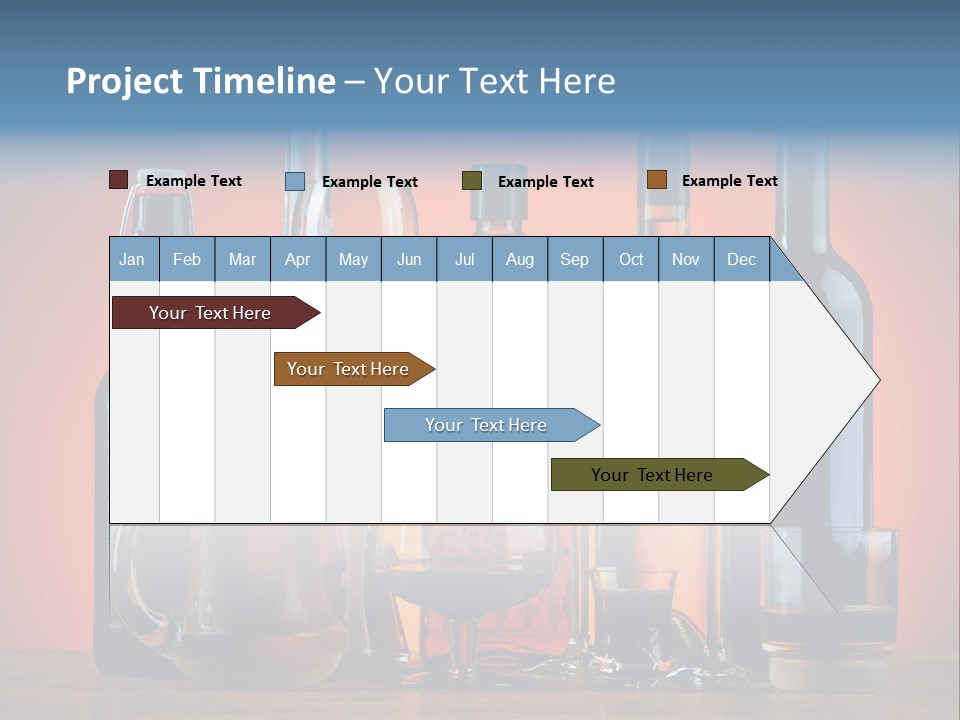 A Table Topped With Lots Of Bottles And Glasses PowerPoint Template