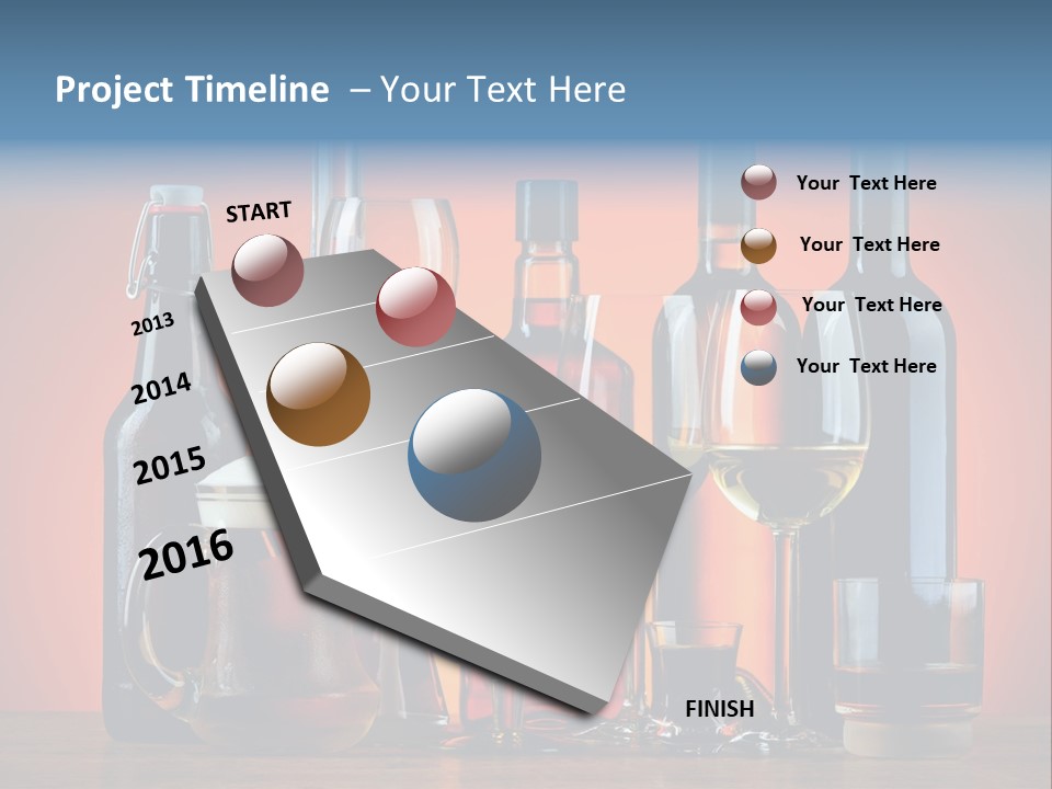 A Table Topped With Lots Of Bottles And Glasses PowerPoint Template