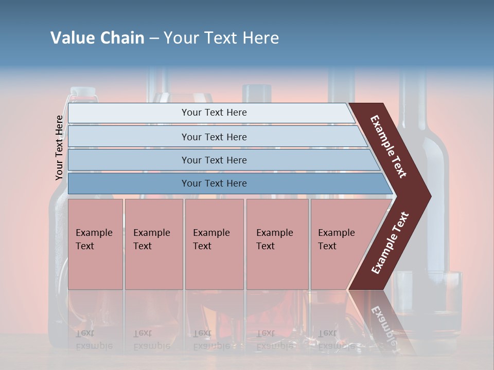 A Table Topped With Lots Of Bottles And Glasses PowerPoint Template