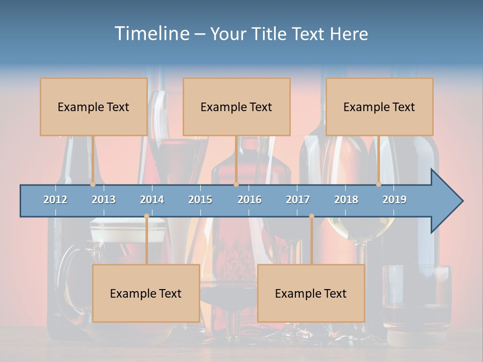 A Table Topped With Lots Of Bottles And Glasses PowerPoint Template