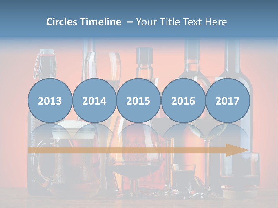 A Table Topped With Lots Of Bottles And Glasses PowerPoint Template