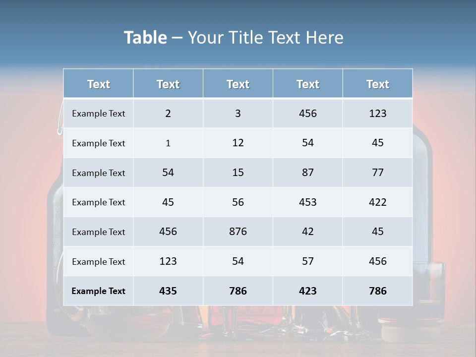 A Table Topped With Lots Of Bottles And Glasses PowerPoint Template