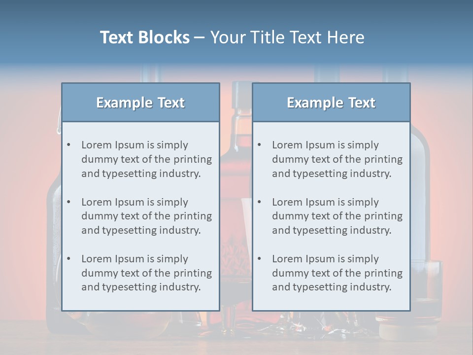 A Table Topped With Lots Of Bottles And Glasses PowerPoint Template