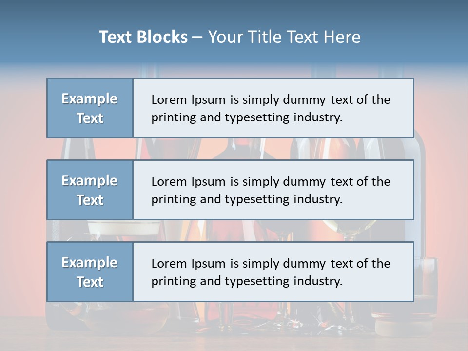 A Table Topped With Lots Of Bottles And Glasses PowerPoint Template
